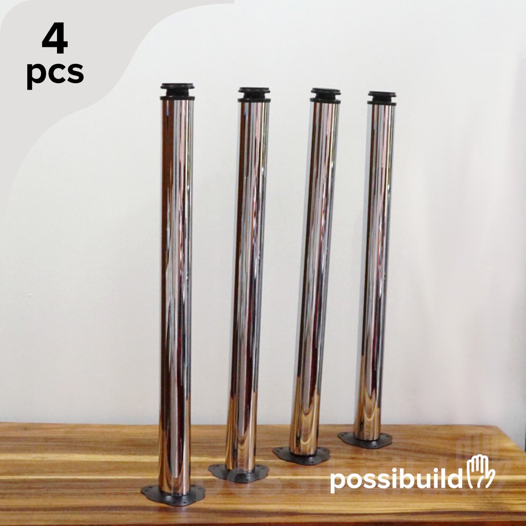 Post Table Leg, 75cm, with Adjustable Feet for Furniture DIY Table Desk