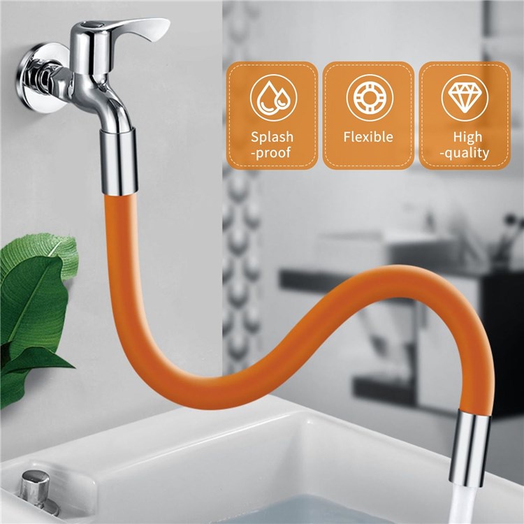 50cm Flexible faucet extender hose Silicone Tube 360 Degree Kitchen