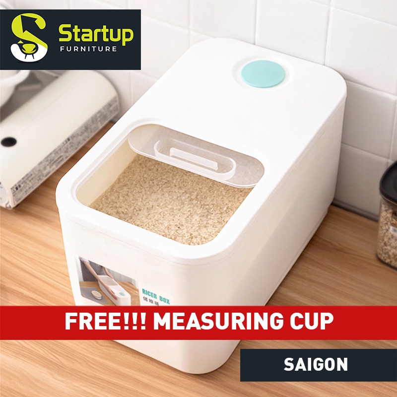 Nordic Rice Dispenser modern style compact design rice storage box