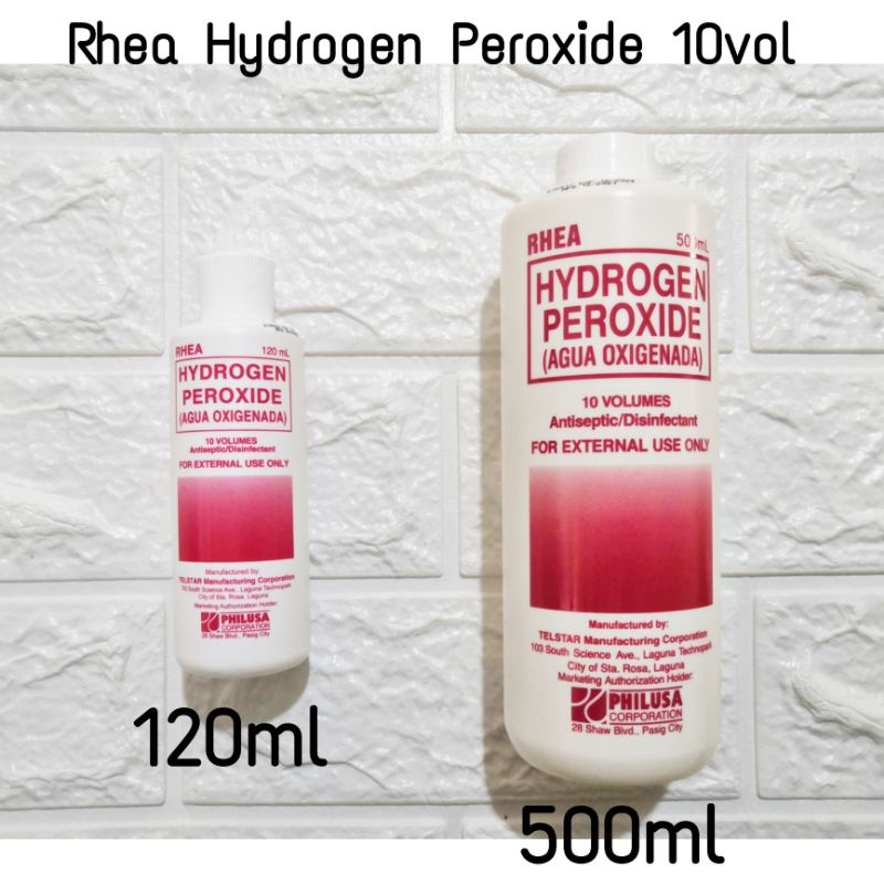 Rhea Hydrogen Peroxide 10vol 120ml/500ml (Agua Oxigenada) Shopee