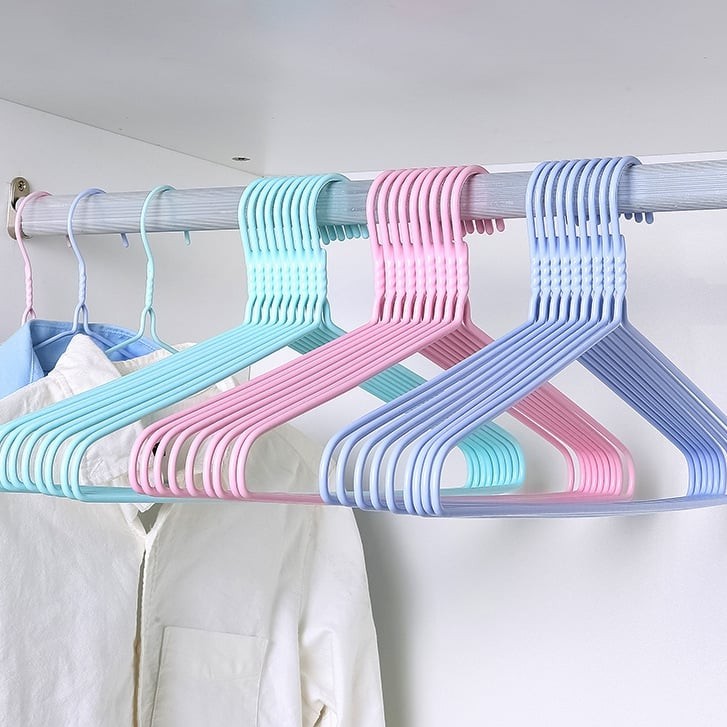 10PCS/ Lot Stainless Steel Drying Hanger Strong Cloth Hangers Clothes