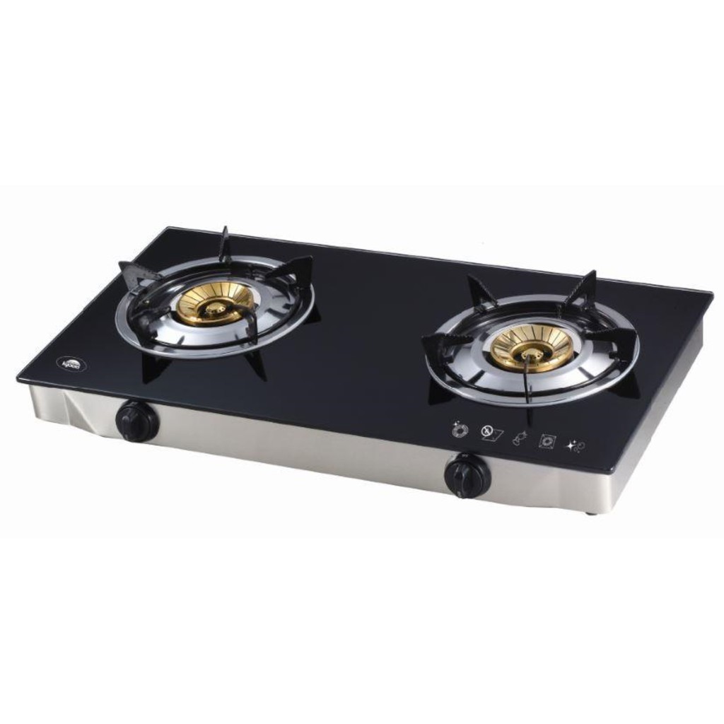 Kyowa Glass Top Double Burner Gas Stove (Black) KW3560 Shopee