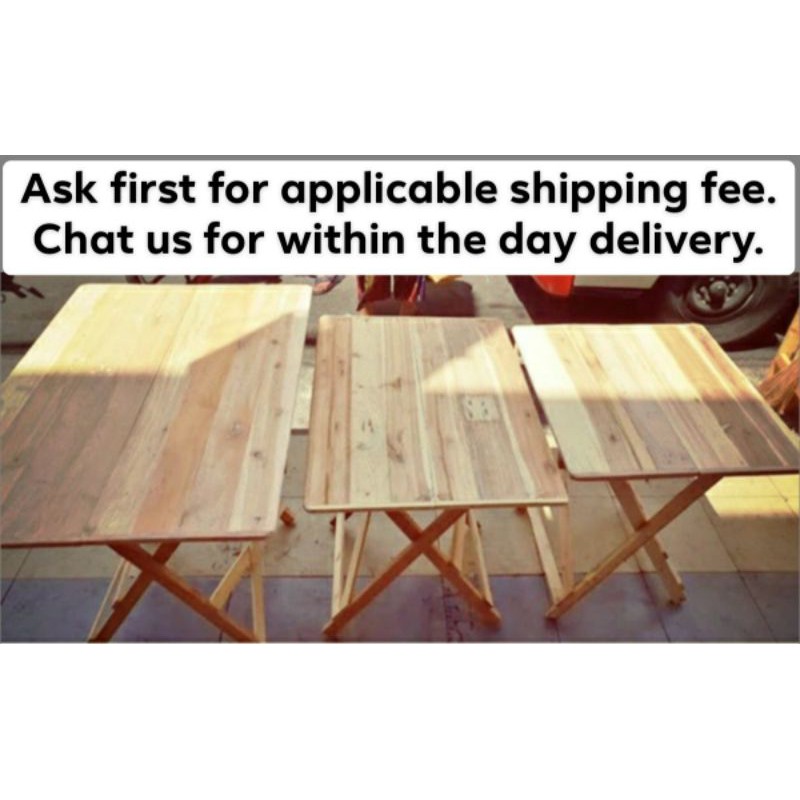 Wooden Folding Table and Chairs (COD available) Shopee Philippines