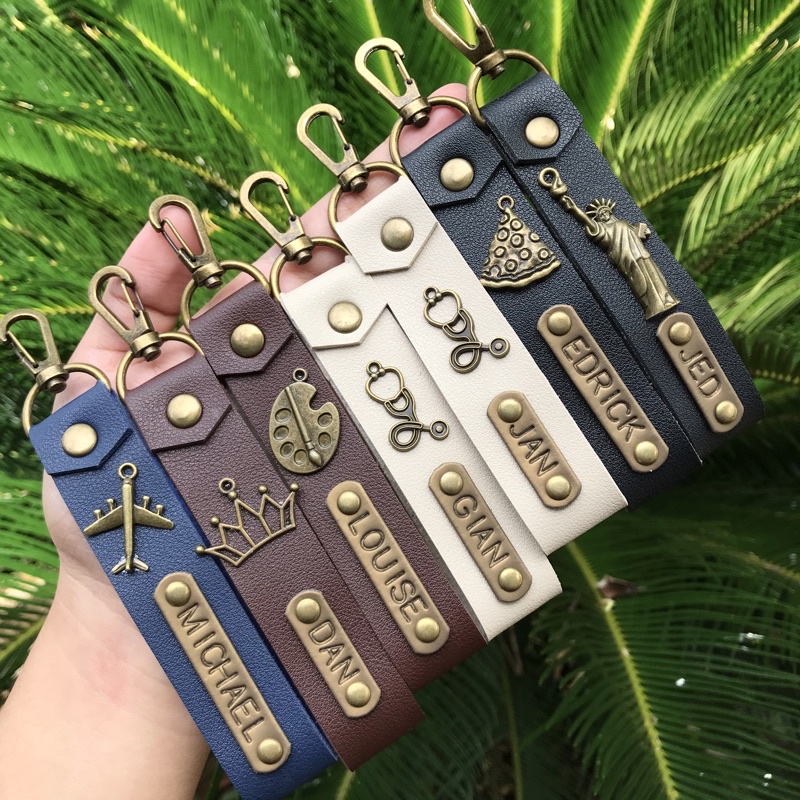 Personalized Key Holder Key Chain Leather Keychain Keyholder Handmade