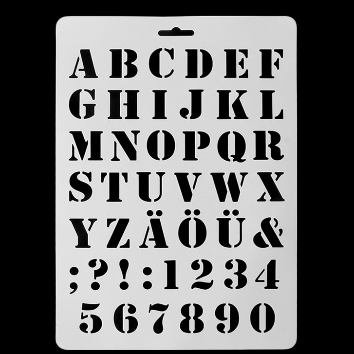 SOME Letter Alphabet Number Layering Stencils Wall Painting