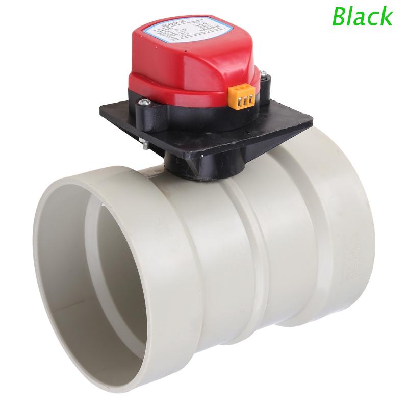 xsIV BLACK 220V Plastic Electric Damper Check Valve 110mm Air Volume