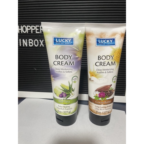Lucky Super Soft Body Cream Cocoa Butter/Aloe Vera/Cherry Blossom 227g