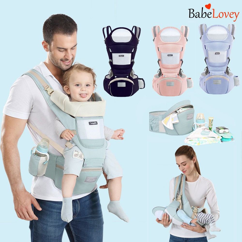 BabeLovey Baby Carrier Infant Comfortable Breathable Multifunctional