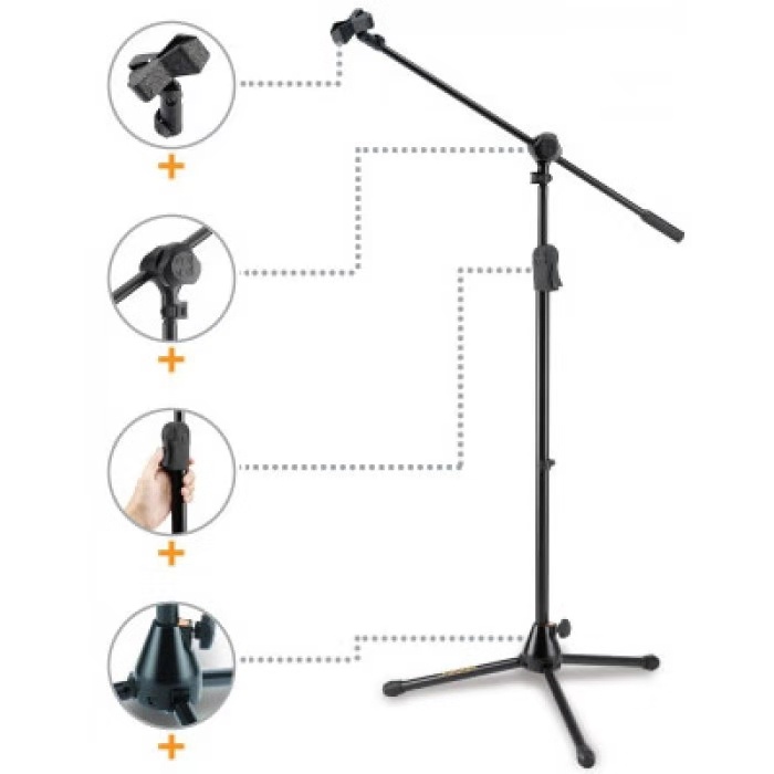 Portable Microphone stand for wireless mic and wired microphone
