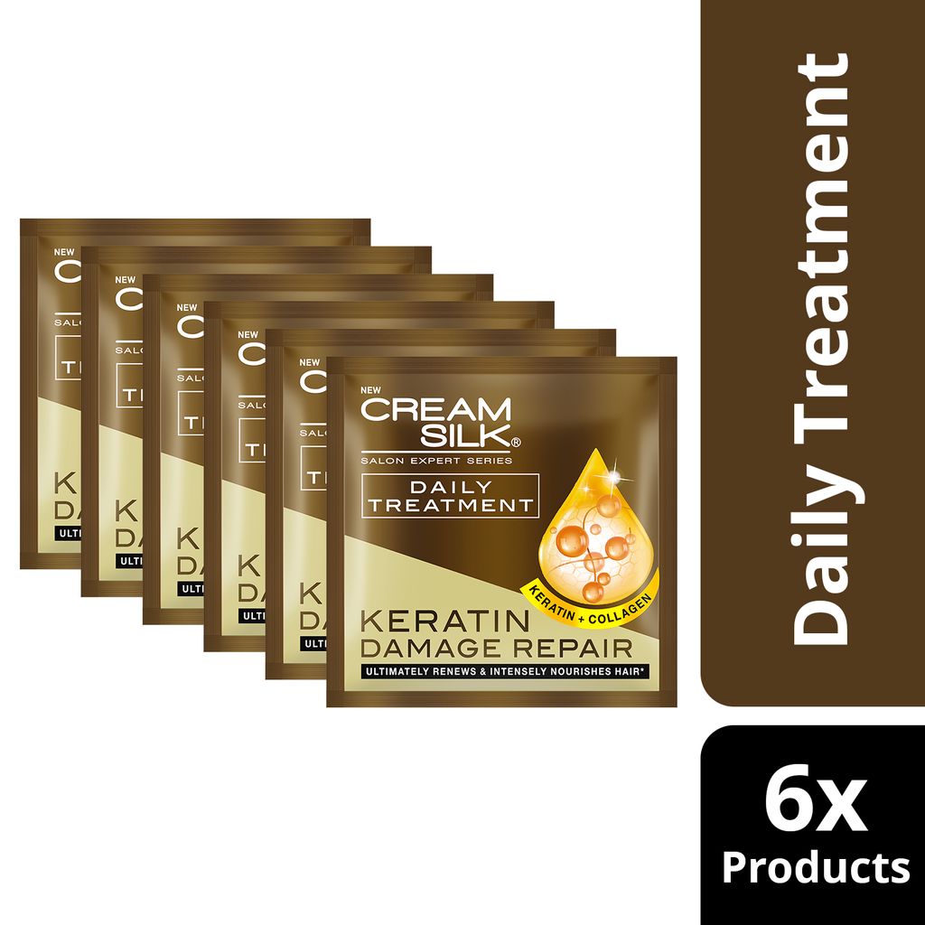 Cream Silk Treatment Keratin Damage Repair 18ml 6 Sachet Shopee