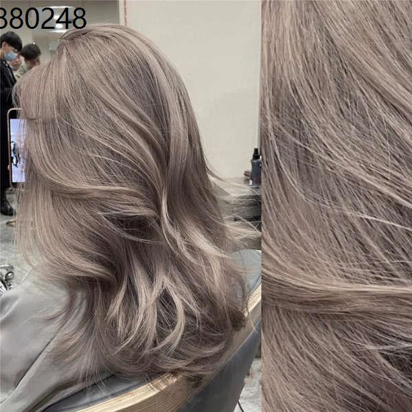 Hair dye Milk tea gray brown hair dye 2021 popular color yourself with pure white bubble foam