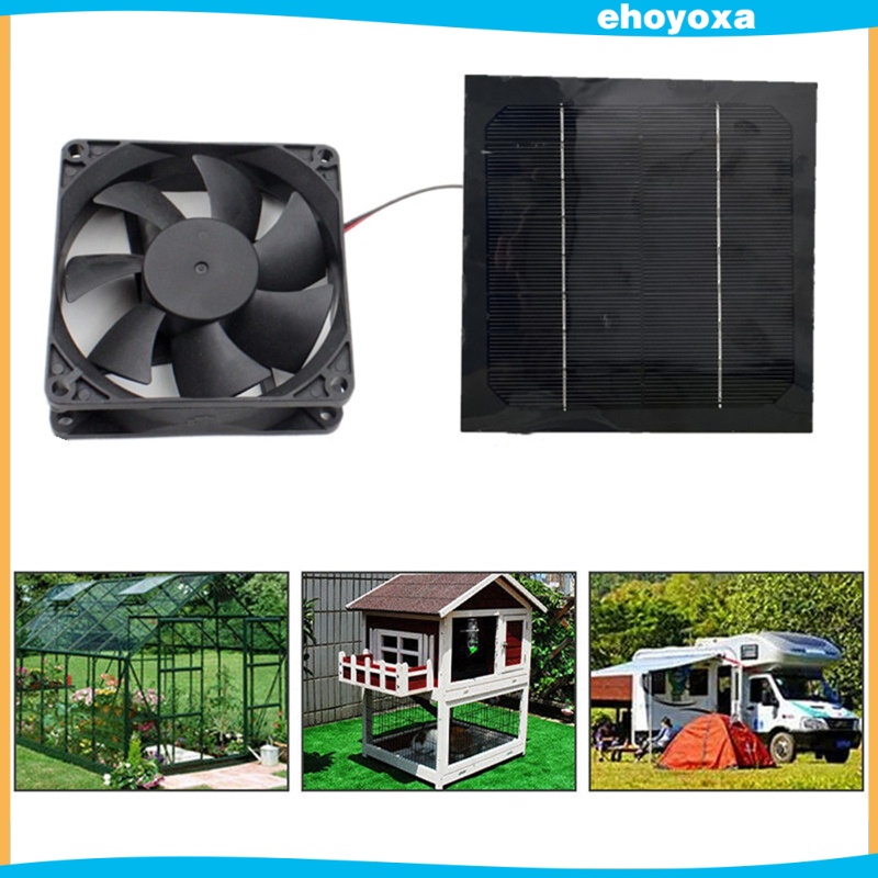NHHP [ehoyoxa] Solar Power Panel Exhaust Fan, Professional 20W Solar
