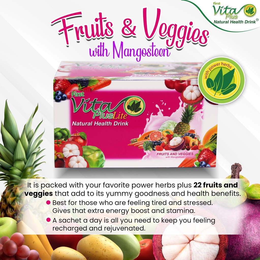 Fruits and Veggies with Mangosteen First Vita Plus Shopee Philippines