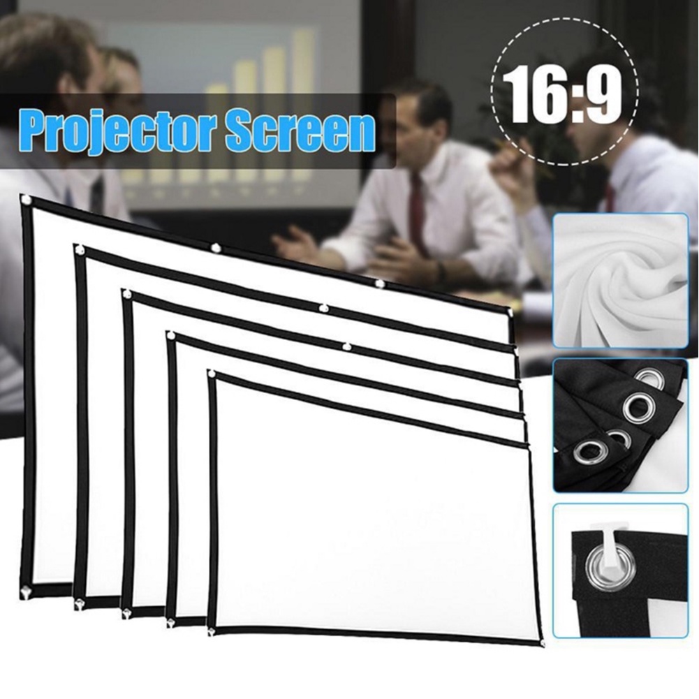 Projector Screen 100 inch 169 Home Folding Portable Simple Soft Screen
