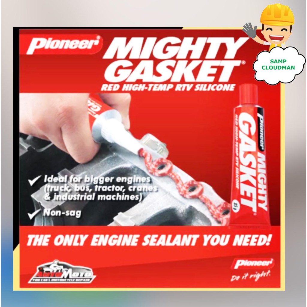 Pioneer Mighty Gasket Red 85g HiTemp Heat Resistant High Temperature