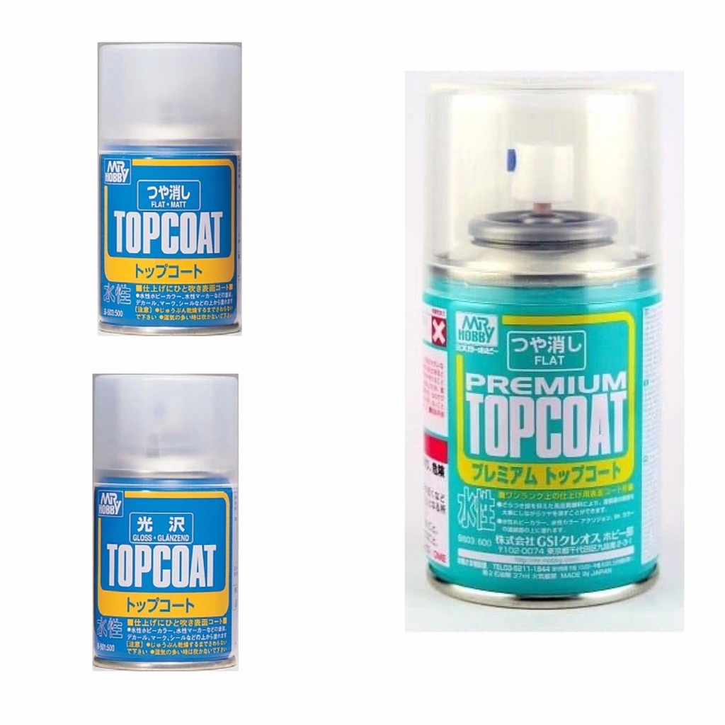 Mr. Hobby Topcoat Gloss / Flat or Matt Topcoat / Premium Topcoat Flat / Semi Gloss Shopee
