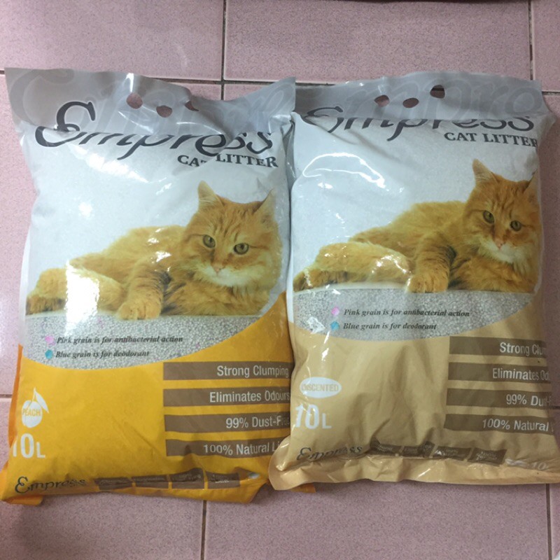 Empress Unscented or Peach Cat Litter Sand 10L Shopee Philippines