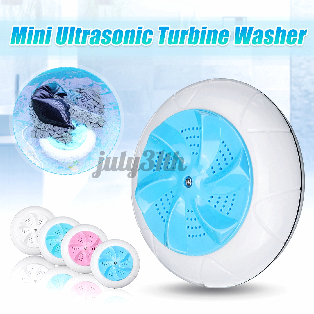 1Pcs Portable Mini Ultrasonic Turbine Washer Washing Machine with