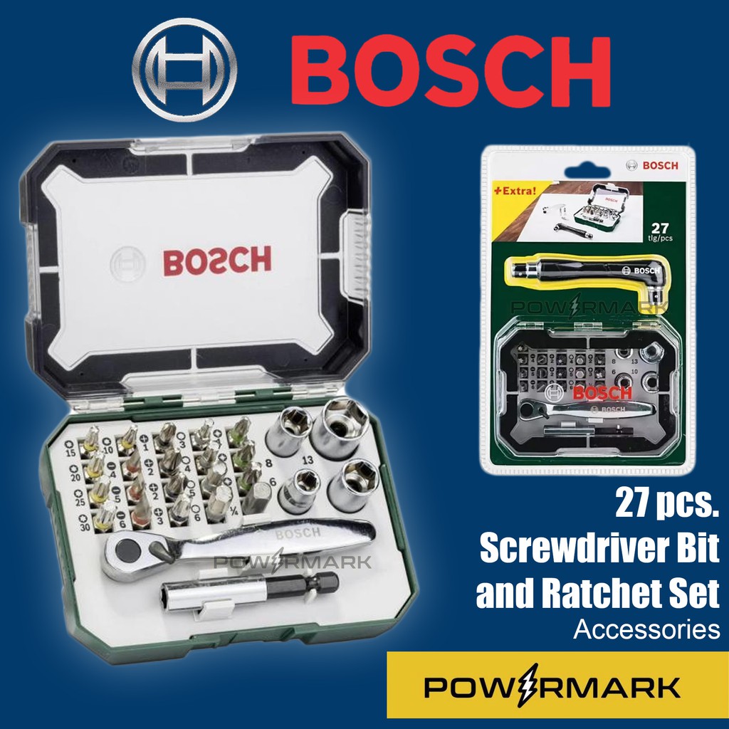 BOSCH Screwdriver Bit and Ratchet Set 27 pcs. Shopee Philippines