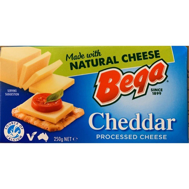 Bega Cheddar Cheese 250g Keju Cheddar Processed Cheddar Cheese