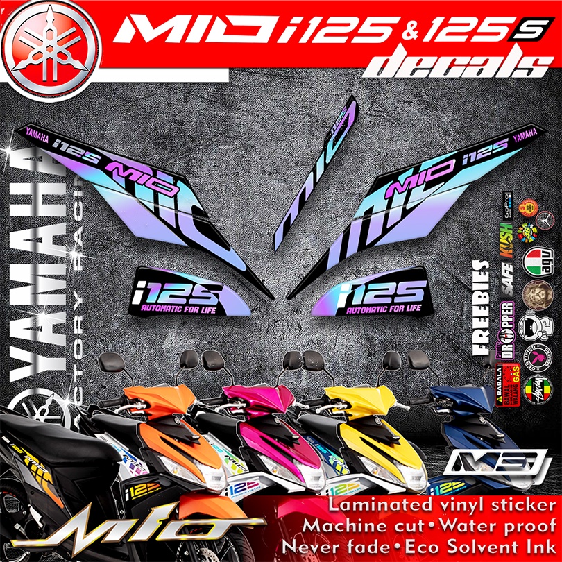 Mio i 125 & 125s stock decals / sticker for Yamaha M3 / Motorcycle