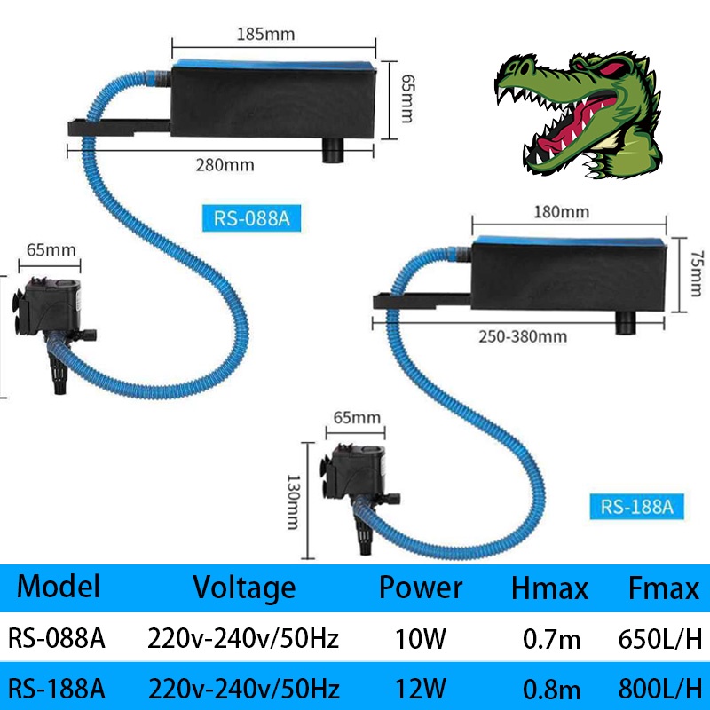 Electrical [ RS088A 10W ] 3 in 1 Aquarium Top Filter Shopee