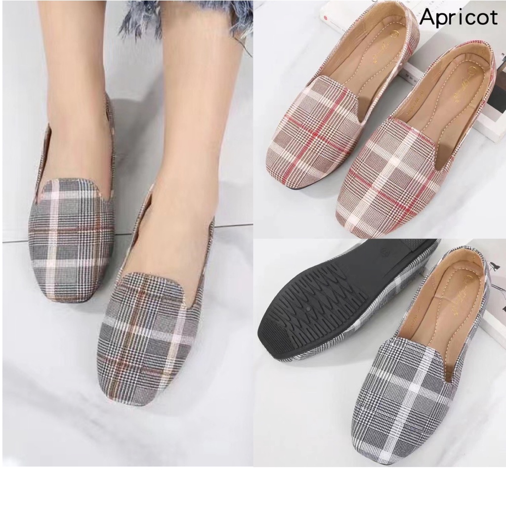 Korean Women's Loafers Canvas Flat Shoes Shopee Philippines