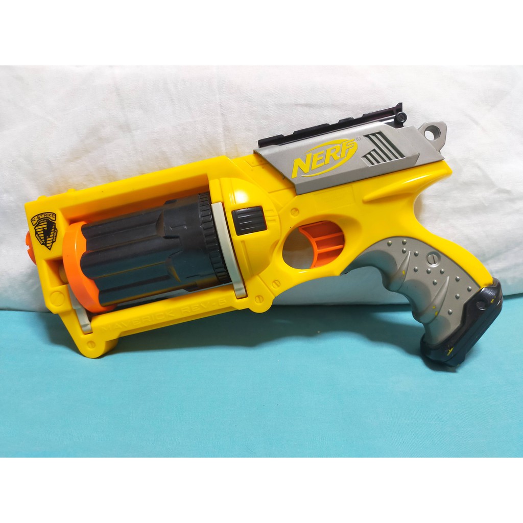 NERF Maverick REV6 Toys R Us Dart Pewpew Shooting Foam flinging Soft Gun Blaster Shopee