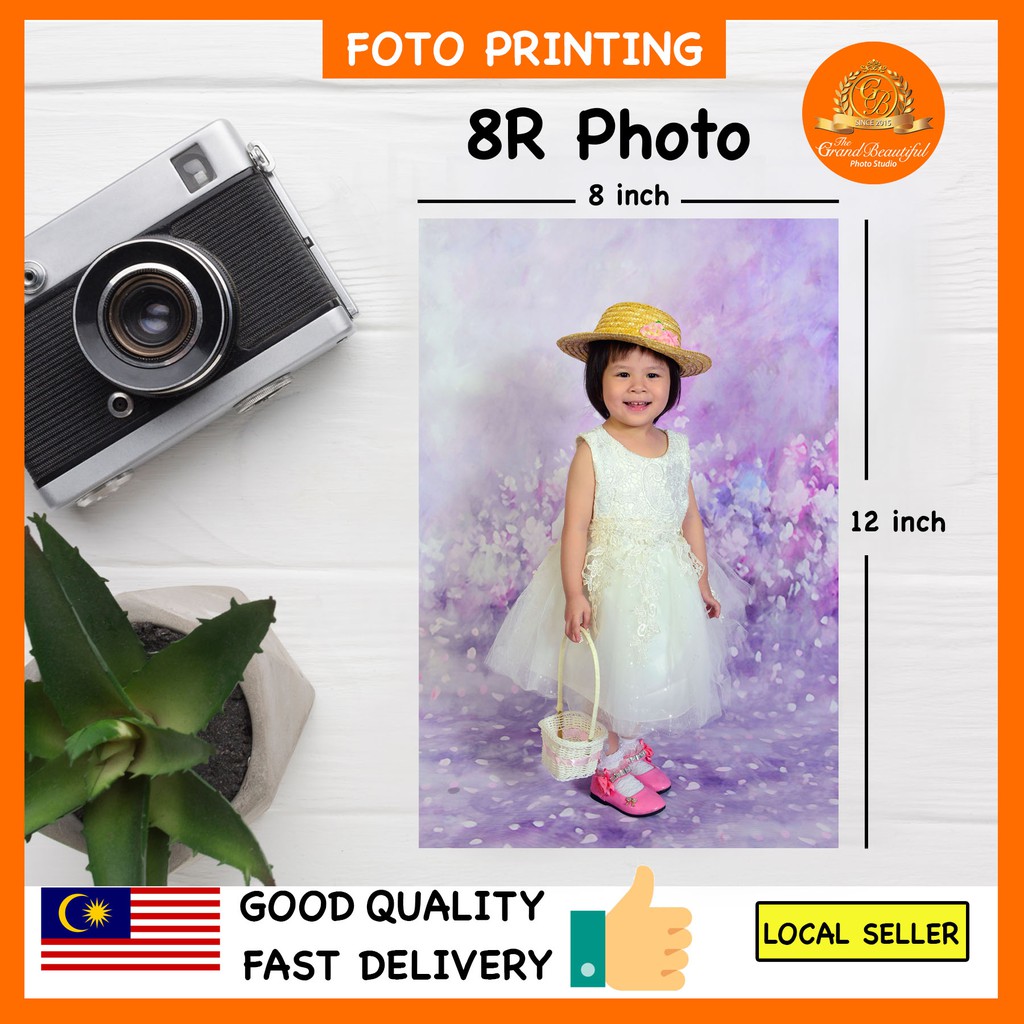 Print Gambar 8R / 8RW / A4 / 10R / 10RW / 11R / 12R / 12RW Photo Printing (MIN 1 PCS) Shopee