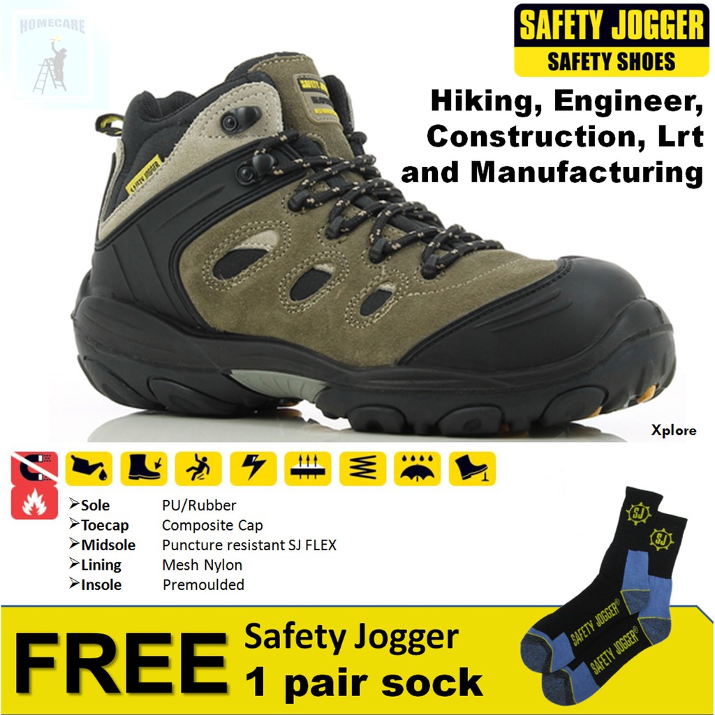 Safety Jogger Xplore S3 Low Cut Safety Shoe with Free 1 pair Safety