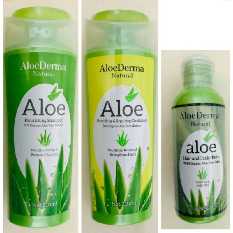 Aloe Derma Hair and Scalp Tonic 110ML/Aloe Derma Shampoo 210ML/Aloe