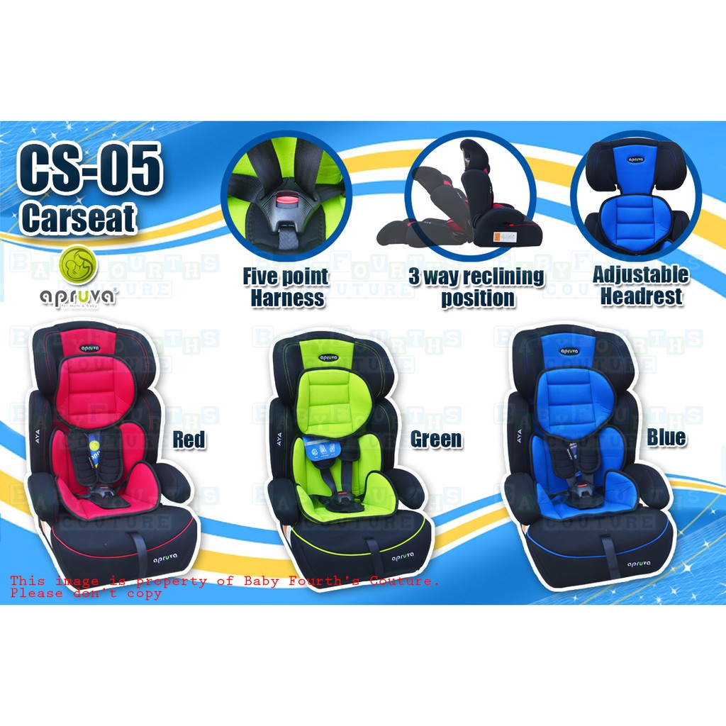 COD Apruva Car Seat for Baby Five Point Baby Harness Cs05 Shopee