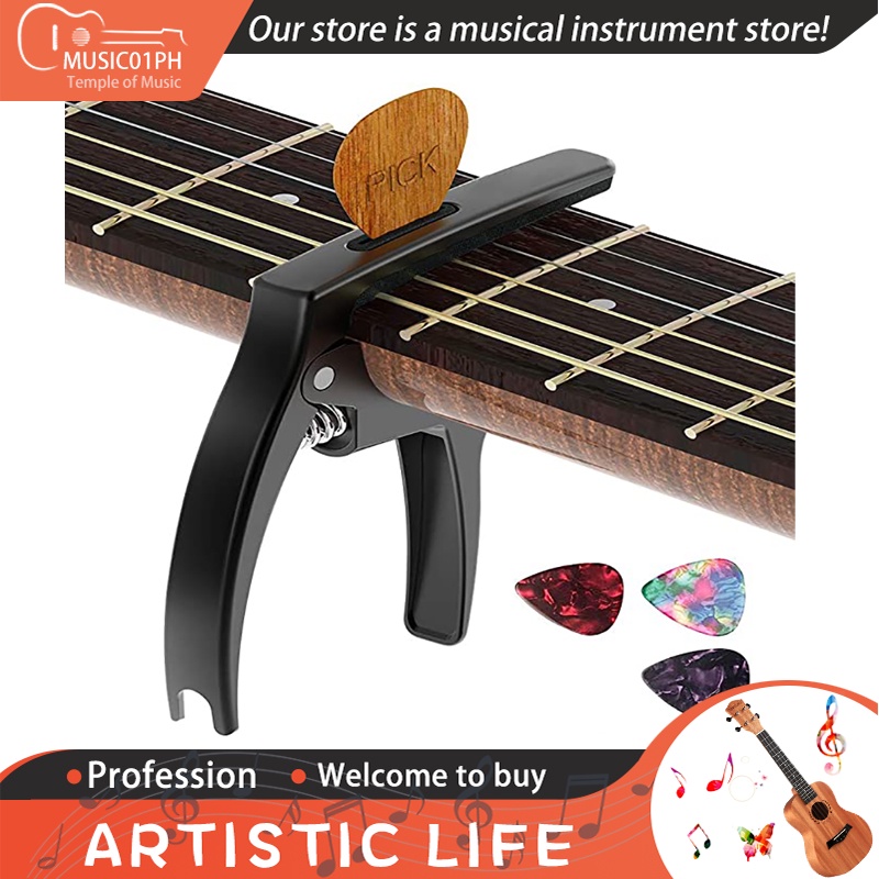 Guitar Capo 3in1 Zinc Metal Capo For Acoustic and Electric Guitars With