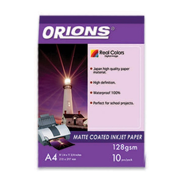 Orions Photo Paper A4 Inkjet Paper Matte Coated 128gsm Shopee Philippines