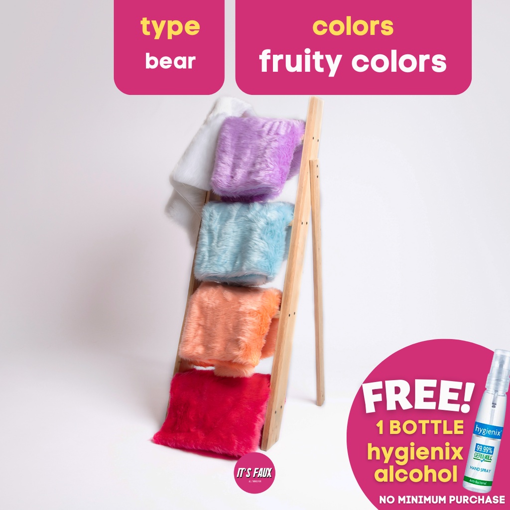 FAUX FUR FRUITY COLORS PHOTOSHOOT FLATLAY TABLE SIZE CARPET RUG PROPS
