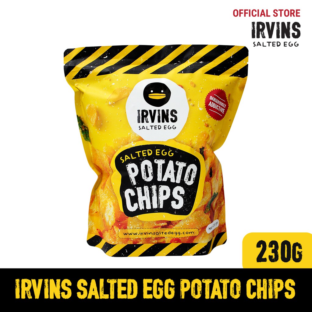 IRVINS Salted Egg Potato Chips 230g (Big) Shopee Philippines