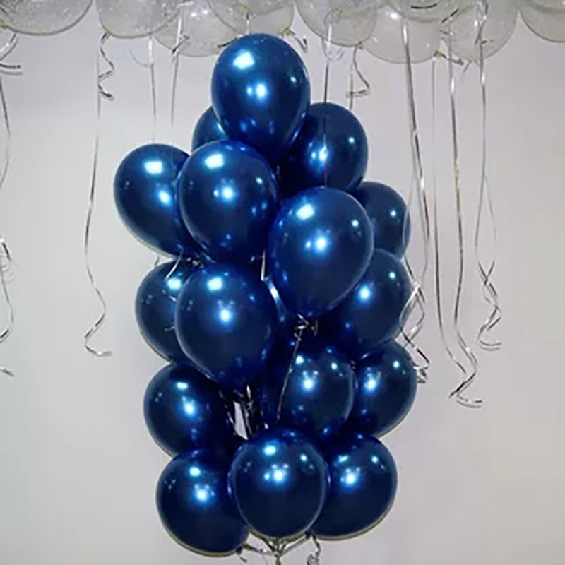 20pcs 10/12inch Teal Blue Ink Blue Latex Balloons Rose Gold Party