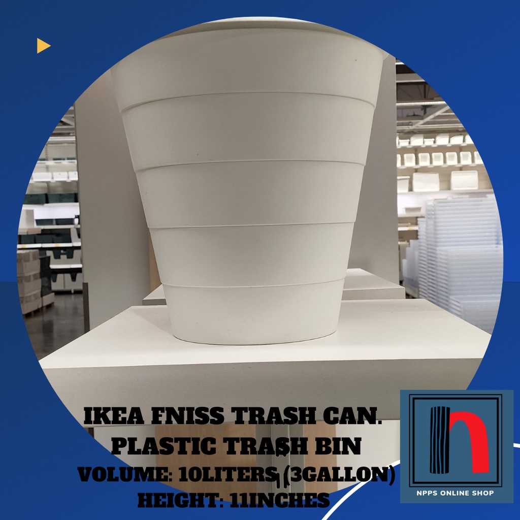 IKEA FNISS TRASH CAN / TRASH BIN WHITE Shopee Philippines