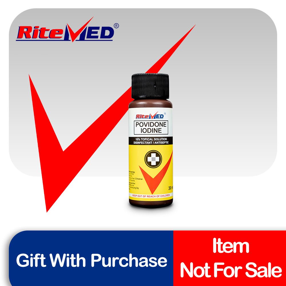 RiteMED Povidone Iodine 10 Solution 30mL bottle GWP (For Cleansing