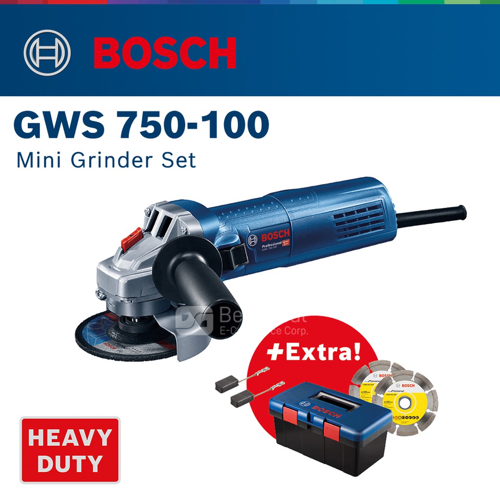 Bosch GWS 750100 Mini Grinder Set Shopee Philippines