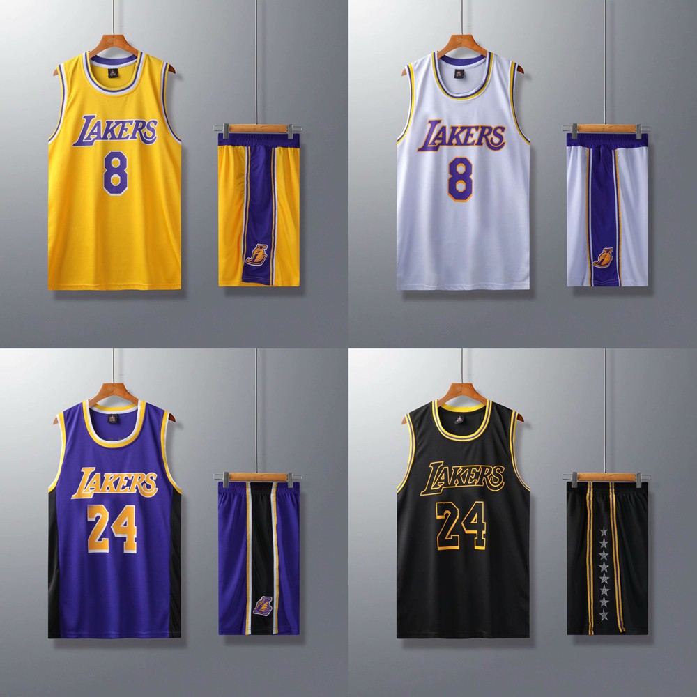 Los Angeles Lakers City Version Jersey Set Basketball Clothes for Men