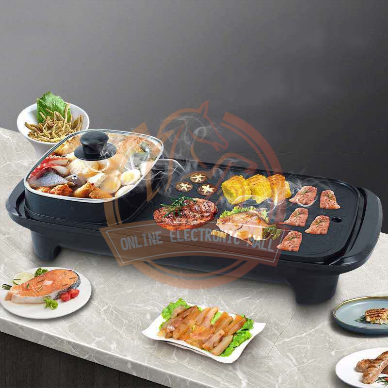 Cod korean samgyupsal cooking 2 in 1 electric bbq grill with hotpot