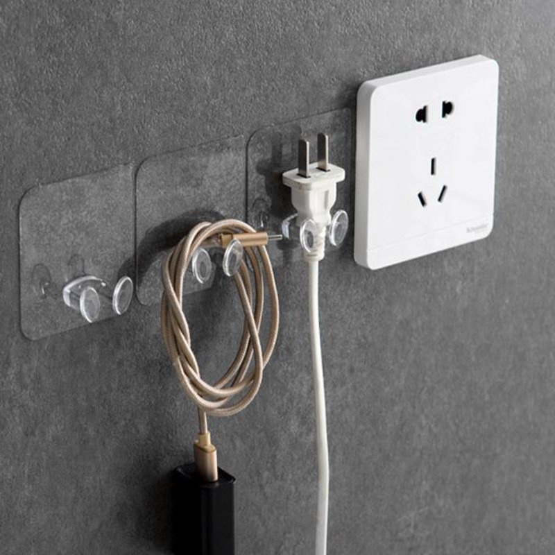 Vacuum Hook Hanging Power Outlet Hook Stick Phone Holder When Charging