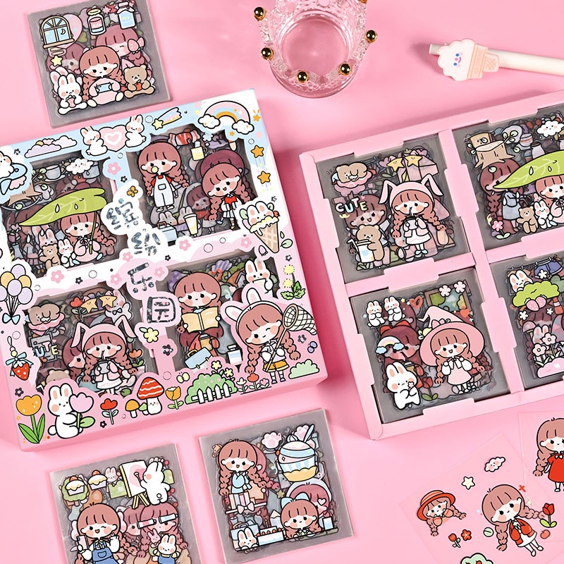 20 Pieces cute stickers PP bag packaging 20 nonrepeating stickers cute