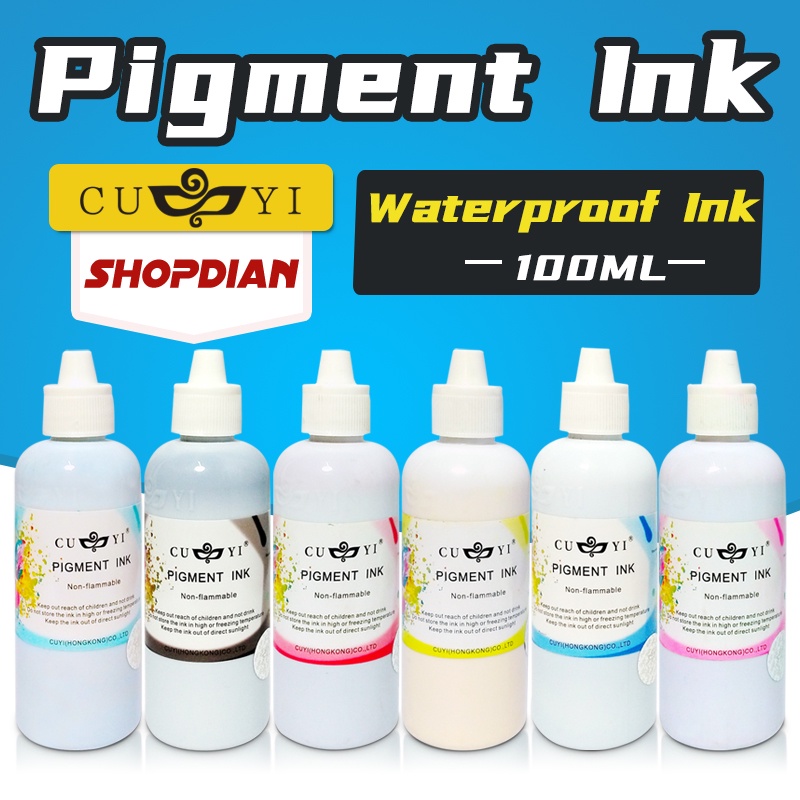 Cuyi Pigment Ink For EPSON Transfer Waterproof ink 100ml 6Color