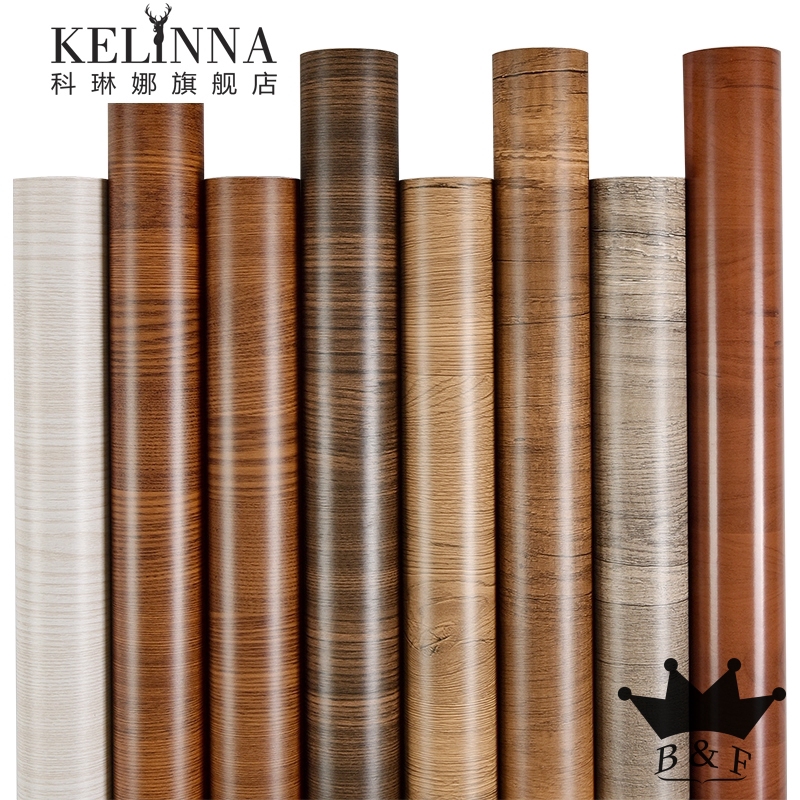 home lifeImitation Wood Grain Stickers Desktop Waterproof Wallpaper