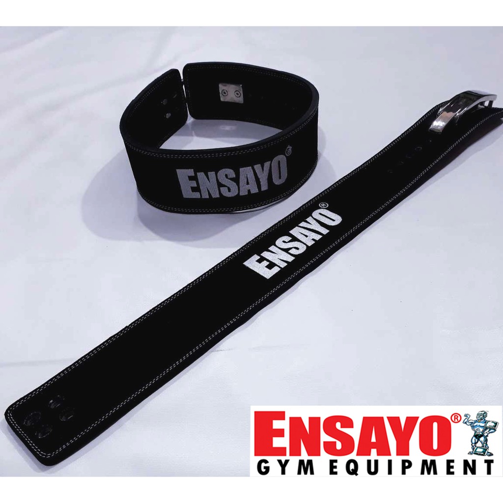 ENSAYO Lifting BELT Leather Back Support LEVER Adjustable Lock