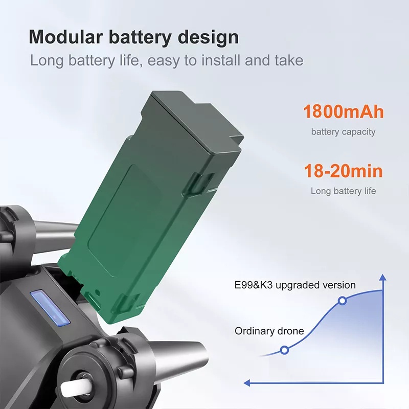 Drone Battery Lithum Battery 1800mah for E88 E99 Drone Helicopter