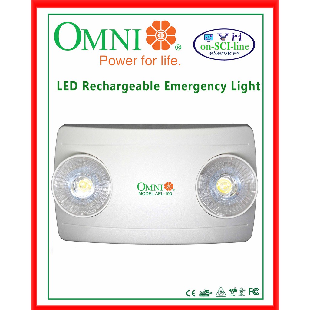 Omni Mini Swivel Emergency Light AEL 190 Shopee Philippines