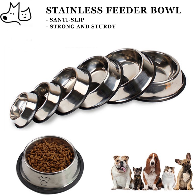 Dog bowl pet stainless dog bowl Dog Food Bowl Nonslip Stainless Steel